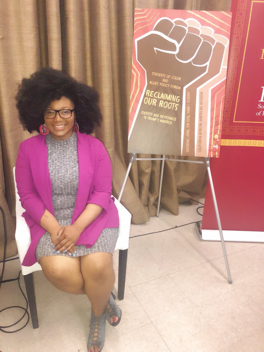 nina_eye_'s tweet photo. Had such a great time speaking on the #SCAPF2018 panel about activism and urban planning in Trump’s America. Special thanks to the organizers and friends who can to support 💜✊🏾@USCPrice https://t.co/TY0S7KI1x2