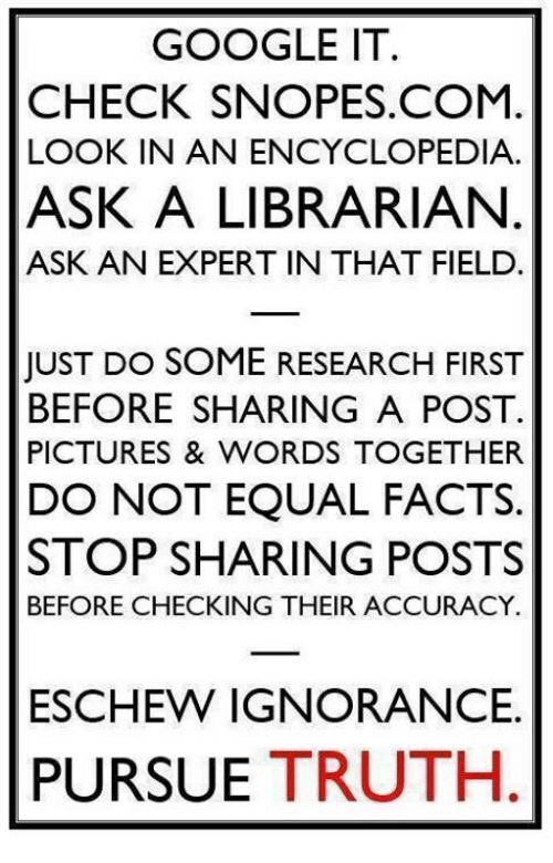 Mrs_JAnderson's tweet image. Had to share. Can we all share THIS reminder  to help both Ss and Ts from sharing  fake news &amp;amp;  false facts?  #CheckFacts #BSD220 #BSD220lib