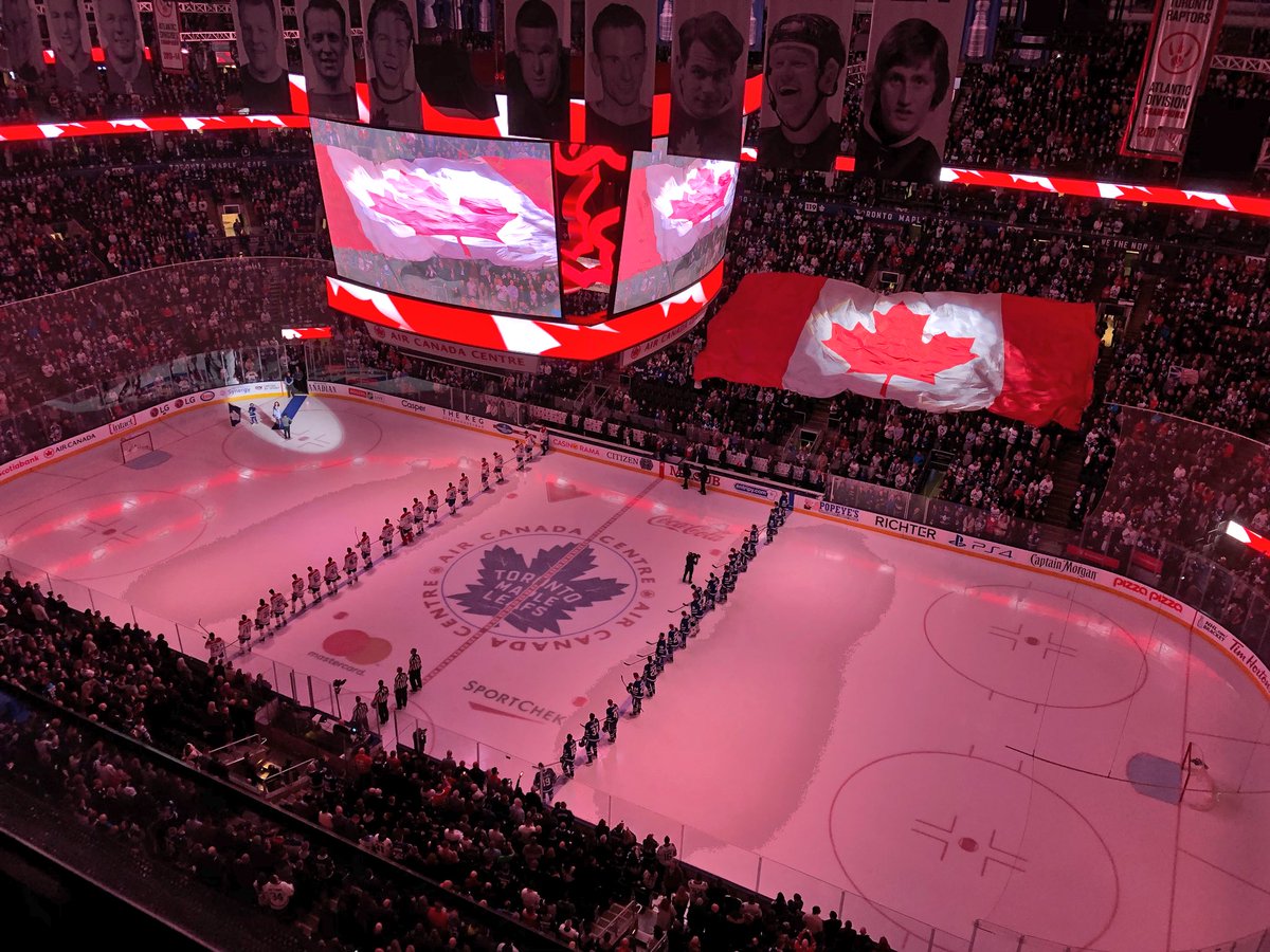 MapleLeafs's tweet photo. Oh Canada. 

#MTLvsTOR https://t.co/GqWJsUsw0B