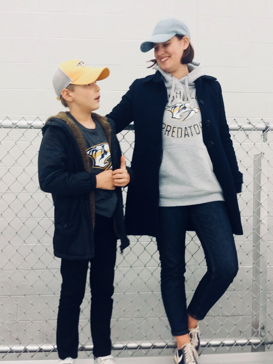marlon_sage98's tweet image. When you have to support your little bro at 6 and the Preds at 7!💛💙 #littlepreds #Smashville #GoPreds