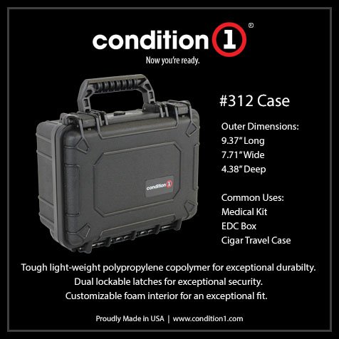 Condition1Cases's tweet photo. #SaturdayShowcase
This week I am showing off our "little" case the #312. This is a great case at a great value. Perfect for small kits, sub compact storage, cigar storage, car trunk storage and more. Check it out https://t.co/bT7xH70zSS
#condition1cases #hardcase #microcase https://t.co/OwWfSpSrbk