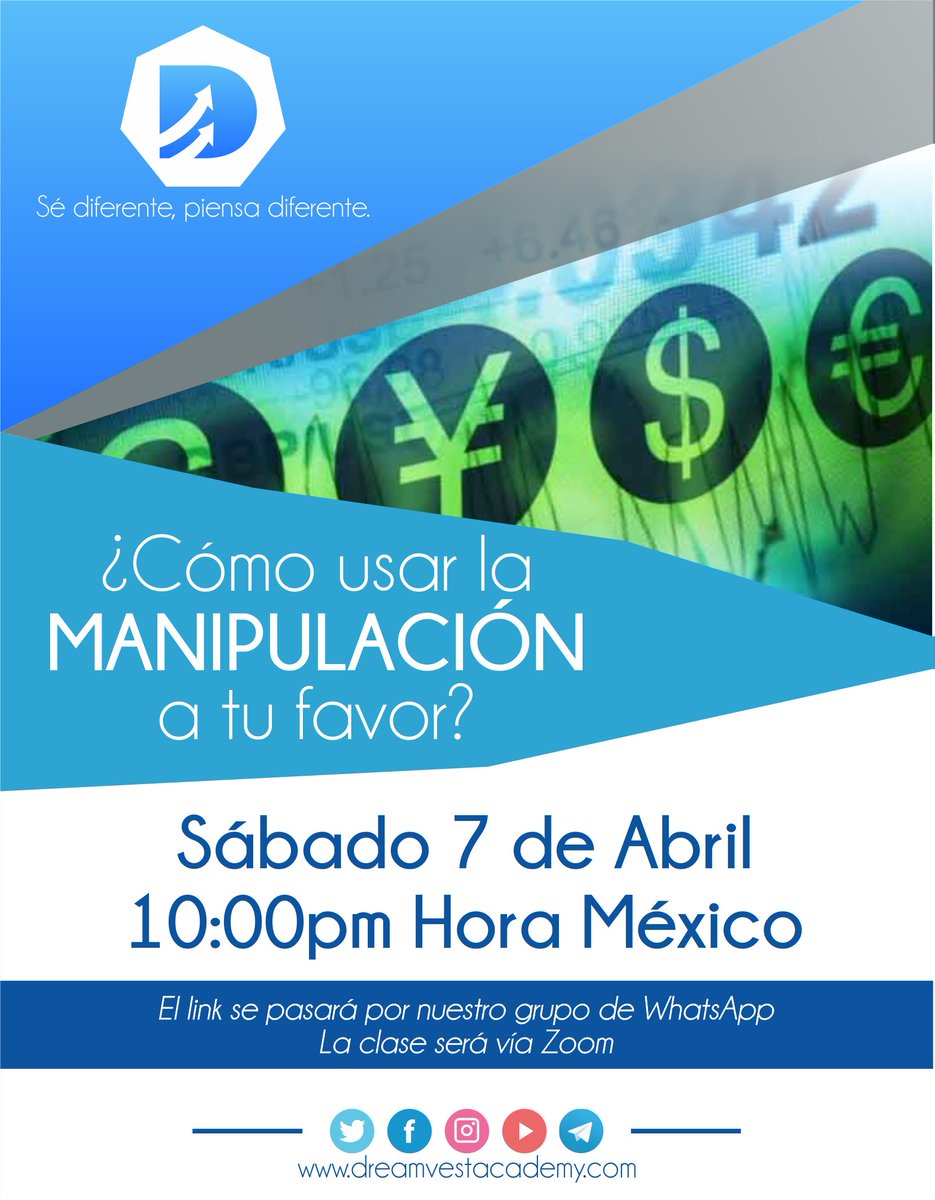 _DreamVest_'s tweet photo. Recuerden que hoy tenemos nuestra clase GRATUITA sobre la manipulación del precio.
No se la pierdan 💪💪 https://t.co/3EVkQP4euO
