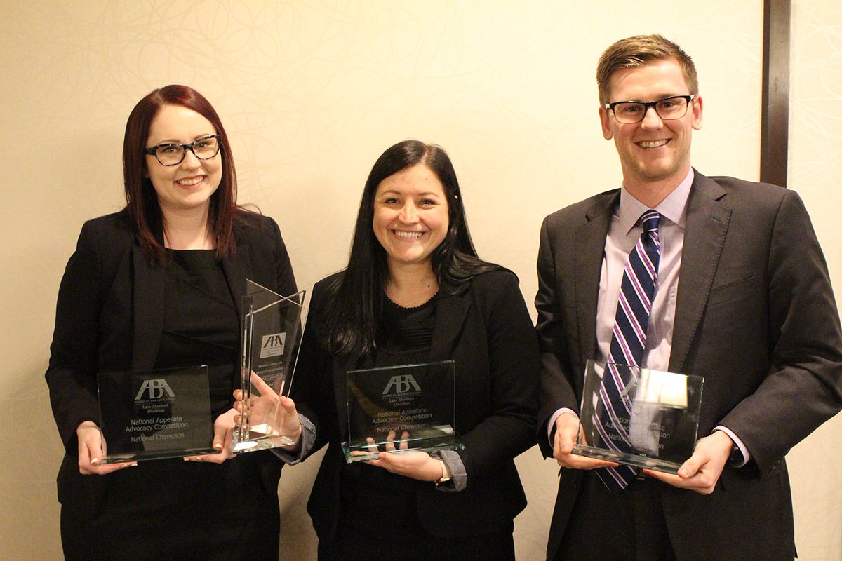 abalsd's tweet photo. Congratulations to @UofOklahomaLaw, champions of the 40th anniversary 2018 National Appellate Advocacy Competition! #ABANAAC https://t.co/kgJSYgNUNu
