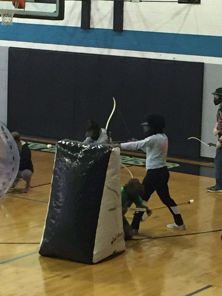 MSAathletics's tweet photo. If you arenโt in the MSA gym right now, youโre missing out! #msapride #admissionsovernight #knockerball #archerytag https://t.co/Ra1f8vONtU