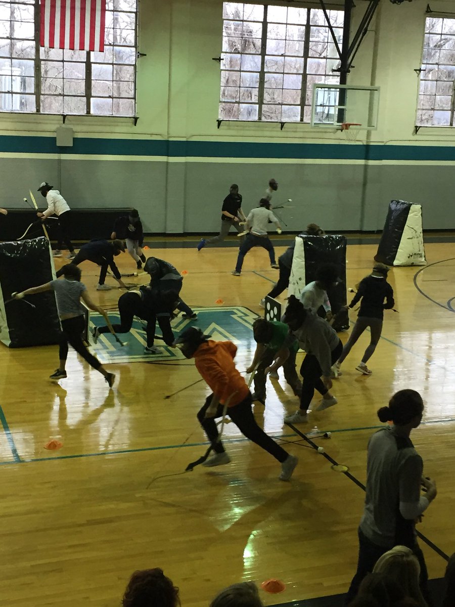 MSAathletics's tweet photo. If you arenโt in the MSA gym right now, youโre missing out! #msapride #admissionsovernight #knockerball #archerytag https://t.co/Ra1f8vONtU