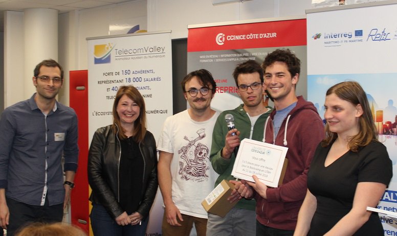 CCIcotedazur's tweet photo. [ 🏆 #UnJourUnTalent au #HackForTourism ] 
Le 1er Prix revient à l'équipe [ SNOW CONNECT ]  BRAVO !!!
C'est la station connectée de demain qui propose un service complet : gestion des flux d'attente, temps d'attente aux queues,  qualité de la piste ! https://t.co/WtF0W3MF8W