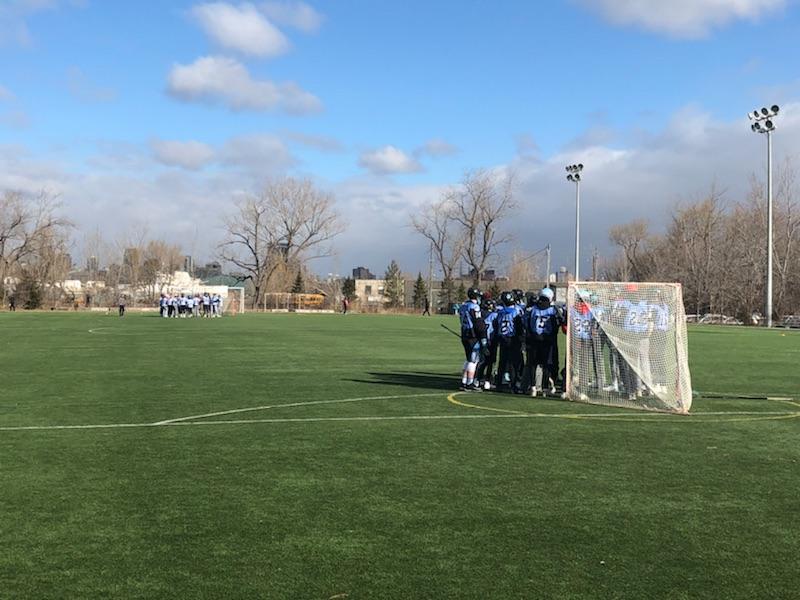 LacrosseOshawa's tweet photo. #OBKMidgets taking the field @JammerLax #StayWarm #StayDry #OBKrepresent https://t.co/fizfX8x366