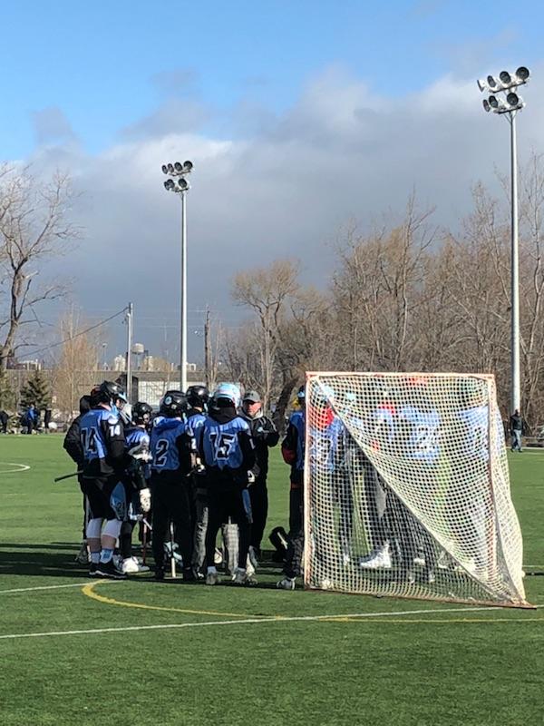 LacrosseOshawa's tweet photo. #OBKMidgets taking the field @JammerLax #StayWarm #StayDry #OBKrepresent https://t.co/fizfX8x366
