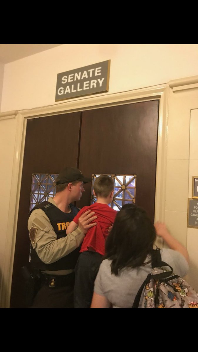 Best protesters ever! Thanks for all the hugs, nucks, handshakes, and hi-fives.....we (Troopers) appreciate your professionalism as you excise your right to demonstrate!