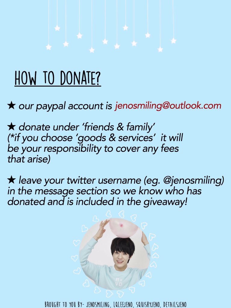 jenosmiling's tweet image. HOW CAN YOU HELP? #PROJECTSTAR
paypal.me/JenoSmiling