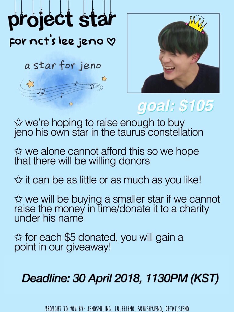 jenosmiling's tweet image. HOW CAN YOU HELP? #PROJECTSTAR
paypal.me/JenoSmiling