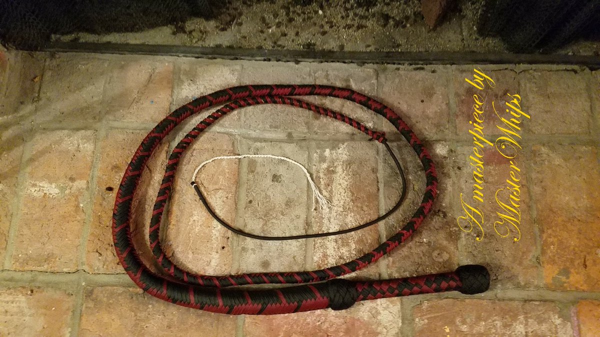 MasterWhips's tweet photo. Another masterpiece by MasterWhips #bullwhip #whip #custom #custombullwhips #customwhips #customorder https://t.co/bsIK55DNKb