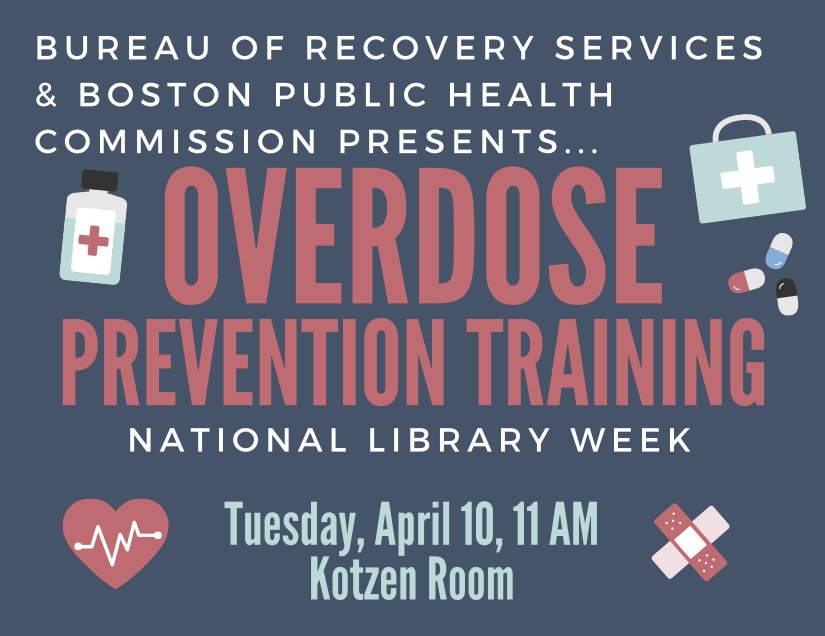 LISSA_Boston's tweet photo. Boston Public Health Commission will be offering education and training on how to perform rescue breathing, administer nasal Narcan, and treatment options for opioid users on Tuesday. Register today! https://t.co/28goFehmBH https://t.co/Cju2j1ddfU