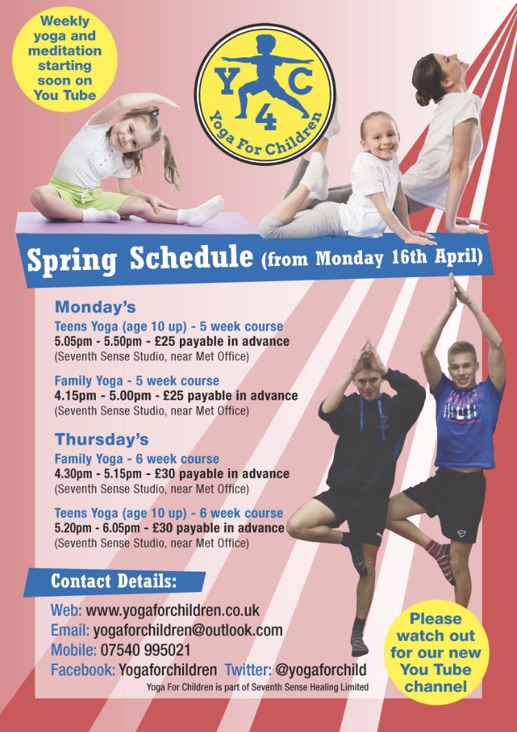 yogaforchild's tweet photo. New #yoga timetable starts 16 April #yogaforchildren #yogaforteens #kidsyoga #exeter https://t.co/dQKYzVreu7