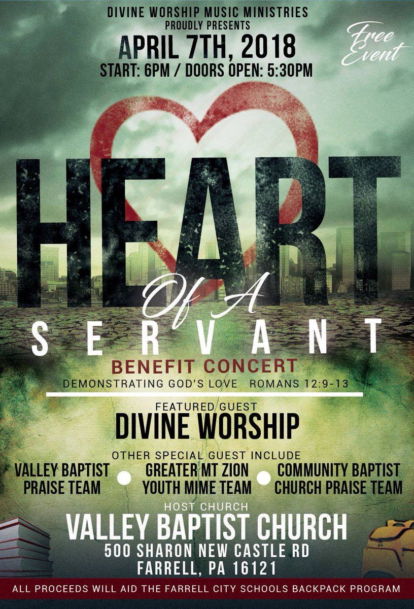 DWMusicMin's tweet photo. We are just a few hours away from our benefit concert tonight. #HeartOfAServant #BlessedToBeABlessing #PrayersNeeded https://t.co/JFy3qO5vzF