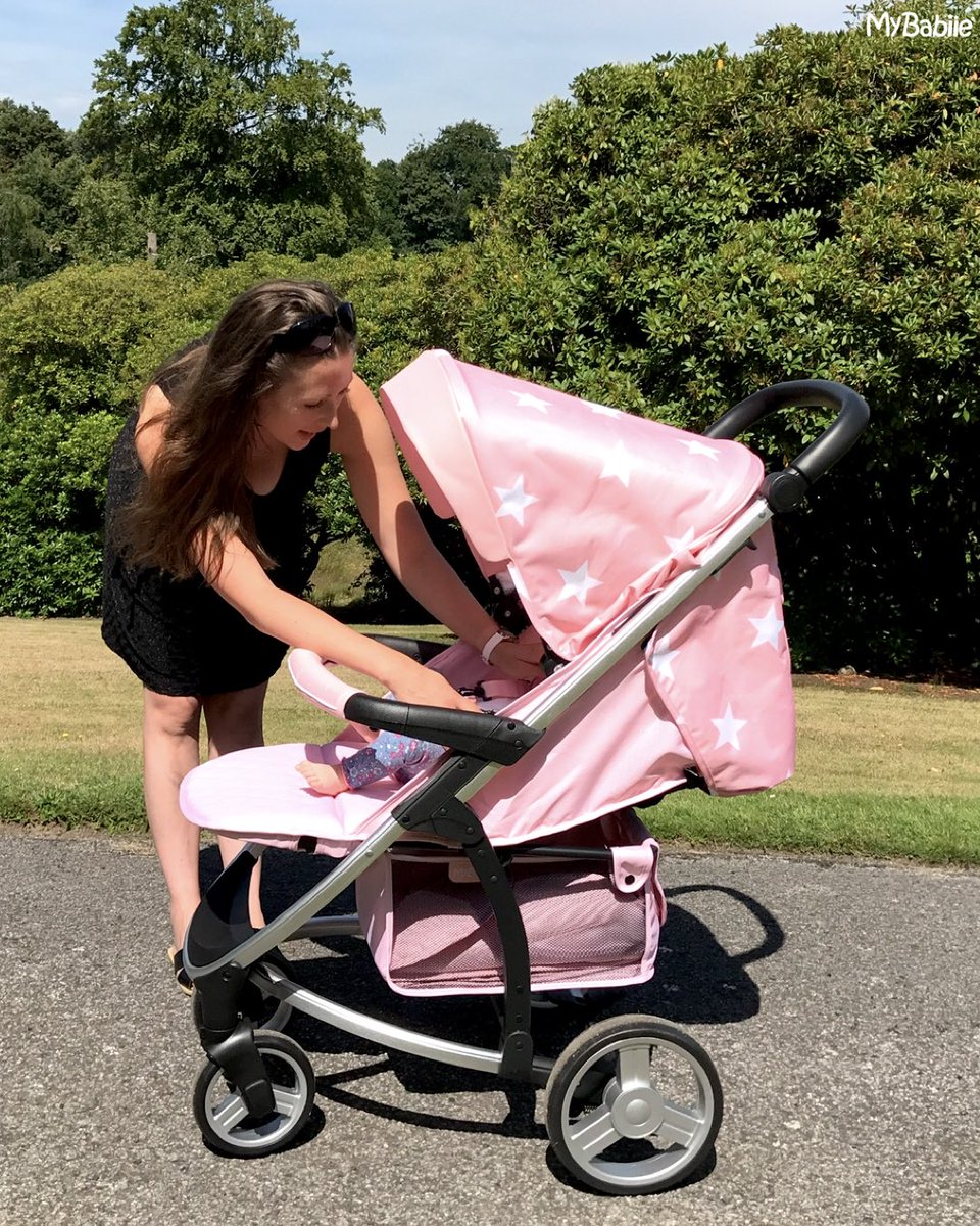 my babiie pink stars travel system