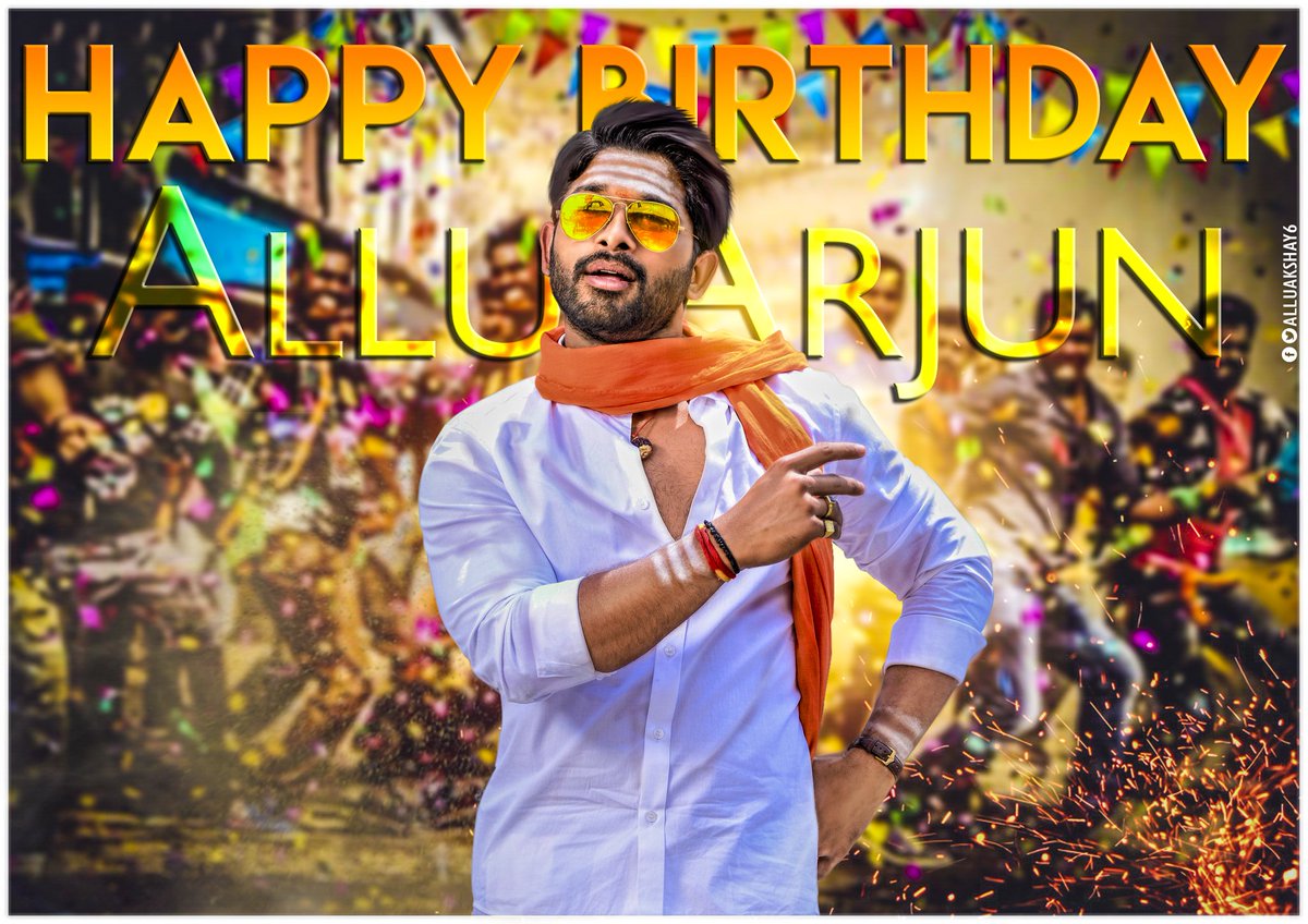 Kommurisuresh2's tweet photo. Fan made edit 
#HBDBelovedAlluArjun https://t.co/fdmZ7axEnd
