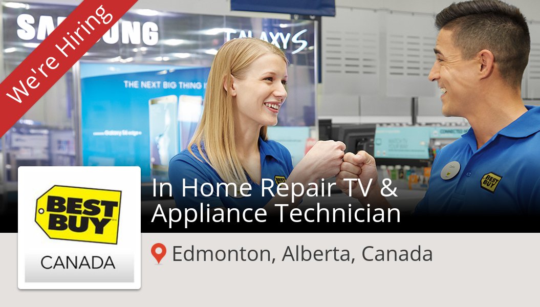 AdinaAplin's tweet photo. #BestBuyCanada is hiring an In #Home Repair TV &amp; Appliance #Technician in #Edmonton, apply now! #job https://t.co/RJTxeFn5rD https://t.co/ZVnLLrrCbE