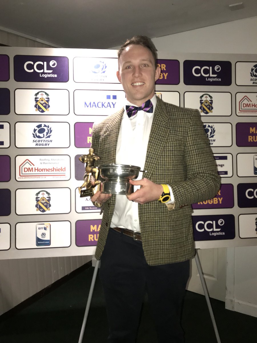MarrRugby's tweet photo. 1st XV Player of the Year &amp; The Alan Crosbie Magic Moment award goes to Ross Millar https://t.co/bFkiN02LjG