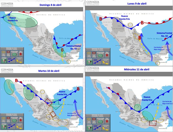 Se prevén tormentas fuertes en zonas de Oaxaca y Chiapas