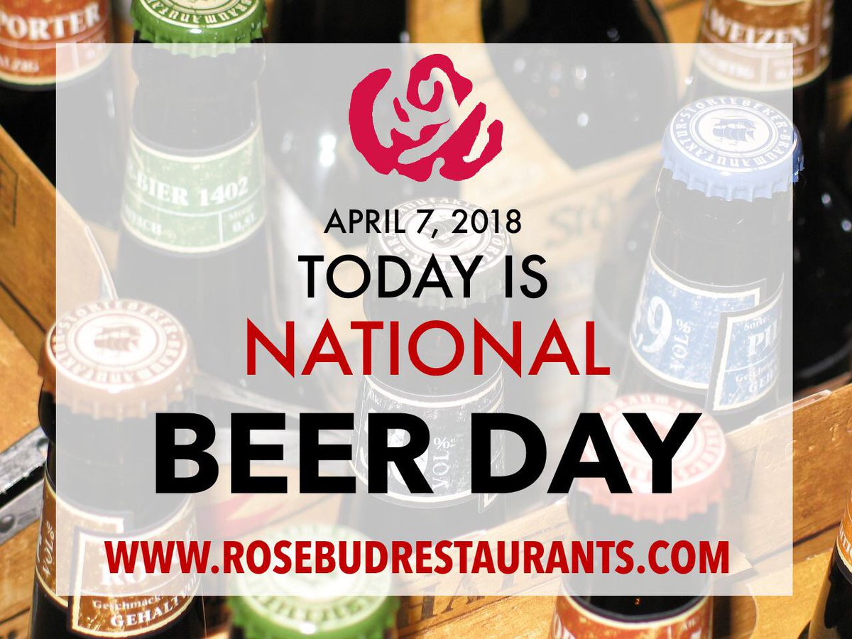 RosebudChicago's tweet photo. CHEERS! Today April 7th, is National Beer Day.
Come into Rosebud Restaurants and celebrate National Beer Day with us. Visit https://t.co/W4uqa82HU5 for our full line of offerings.
#nationalbeerday #beer #beeranyone #beerandwine #beerfestival2018 #beeranyone https://t.co/RhN7vn42zG