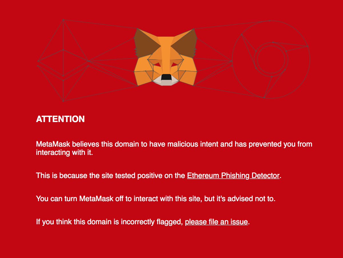 chinmaydoteth's tweet image. I didn't know Metamask took care of phishing attacks. That's impressive. @metamask_io  #GoodProgramming