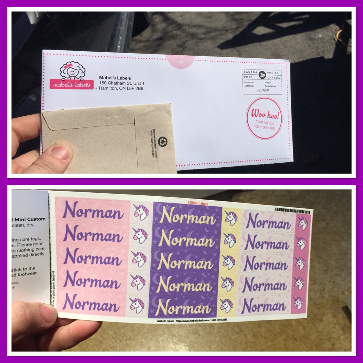 mommaofthree67's tweet image. When you get mail 😍😍😍💙💙💙🦄🦄🦄 @mabelhood #mabelhood #labeleverything #glitter #unicorn