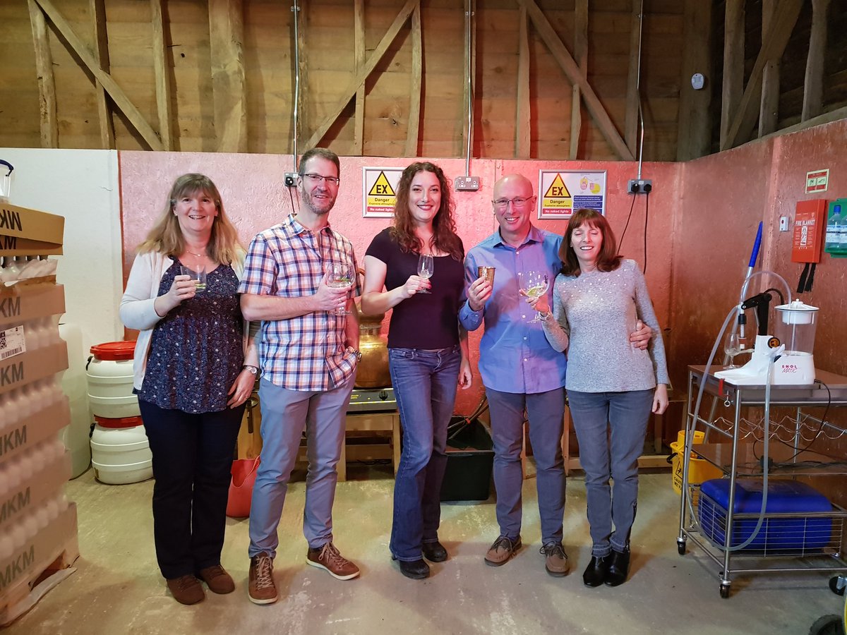 theginkitchen's tweet photo. Happy birthday Ryan! We hosted our first tasting tour in our new distillery on punchbowl lane this evening: a lovely experience with lovely people #surrey #dorking #artisan #gin #handcrafted #distillery #theginkitchen #ginkitchen #GinAndTonic #dowhatyouloveeveryday #birthdayboy https://t.co/CO9lyFtCAY