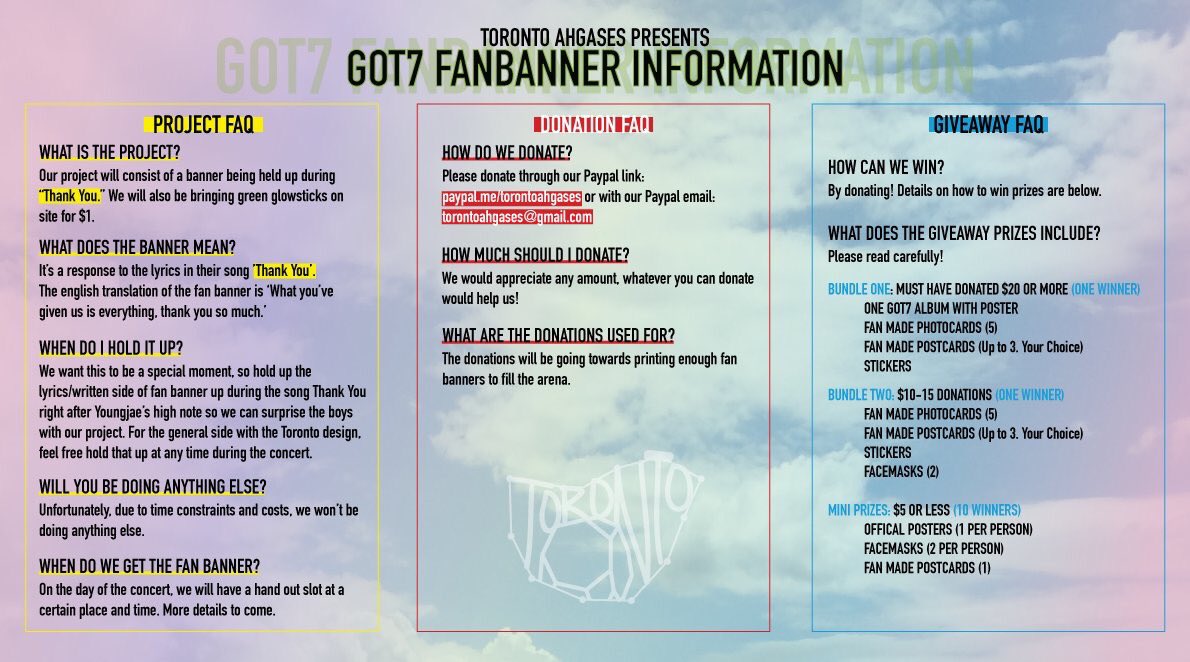 Got7 Toronto On Twitter Ahgases Here Is The Information