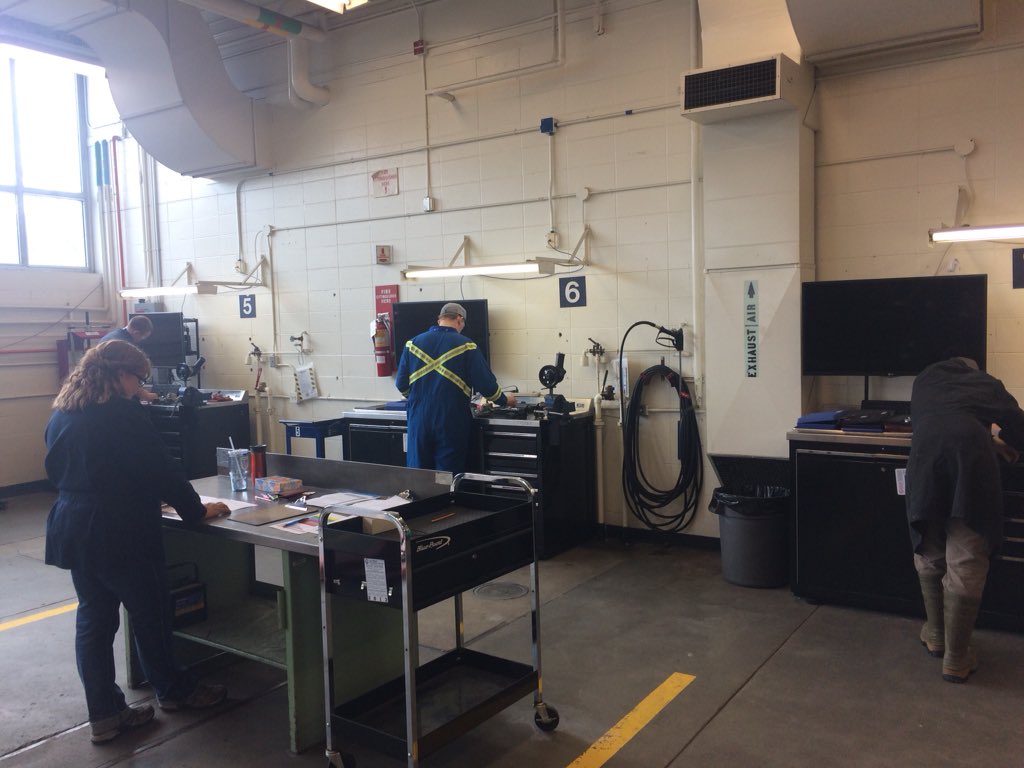 caroline_walch's tweet photo. Wrapping up the final minutes to a great day of competition @skillsalberta here in the #naitautomotive dept! Wishing all competing students the best. @NAITtrades @NAIT https://t.co/FiSVlj3R3W