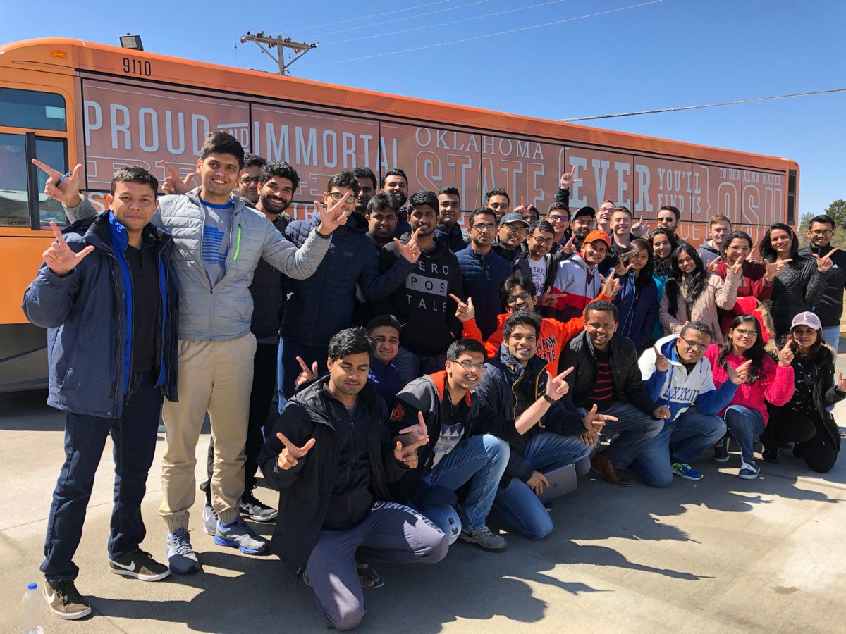 goutamc's tweet photo. A bus load of #osuanalytics students on their way to #SASGF conference in Denver https://t.co/jmEdQA2pzd