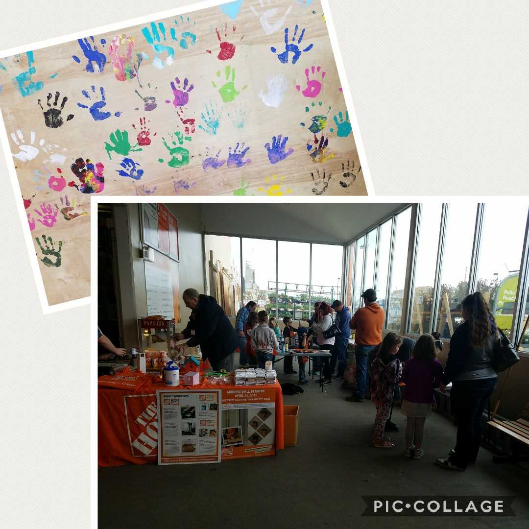 EmeryPerron's tweet image. 8964 Kids Clinic today. Building birdhouses, having popcorn and doing hand prints. Great rainy day project. @jenny_helme @8964THD #PNWSBF