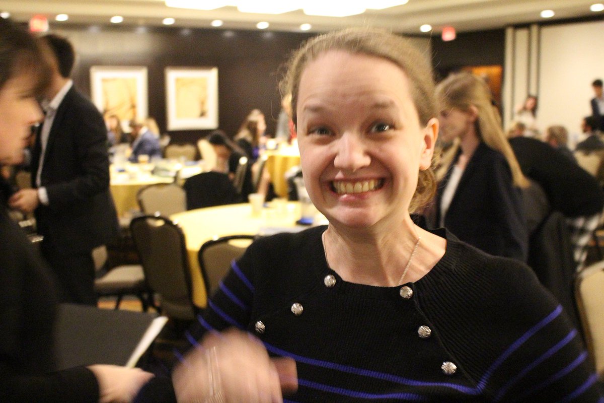 MusicAdamT's tweet photo. I think they missed each other in the #ABANAAC awards luncheon, but here's my last shots of #AppellateTwitter's own @KVPTexas (coach) and @sophiamgeorge93 (competitor). https://t.co/bIluRmXFRo