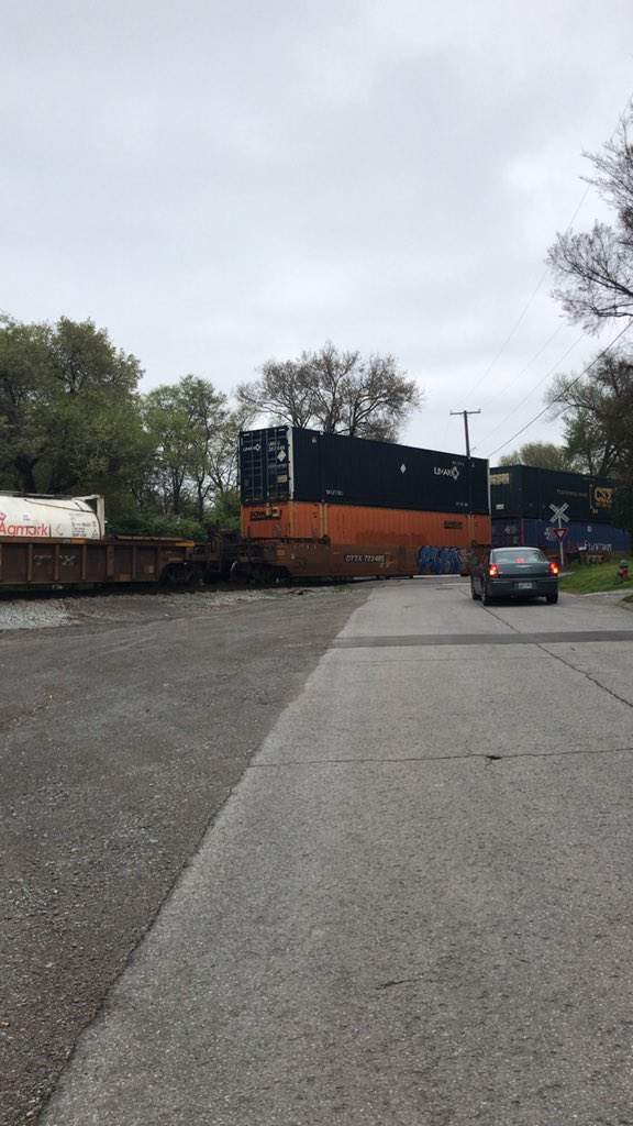 kelceehopsum's tweet photo. @CSX I just had to jump the train to get a lyft to work because one of your conductors is too dumb to realizes s/he’s blocking our road and I’m unable to drive to work. You should be paying for this lyft. I’ll email you a copy of my receipt #payformylyft https://t.co/KMCPevgKQ6