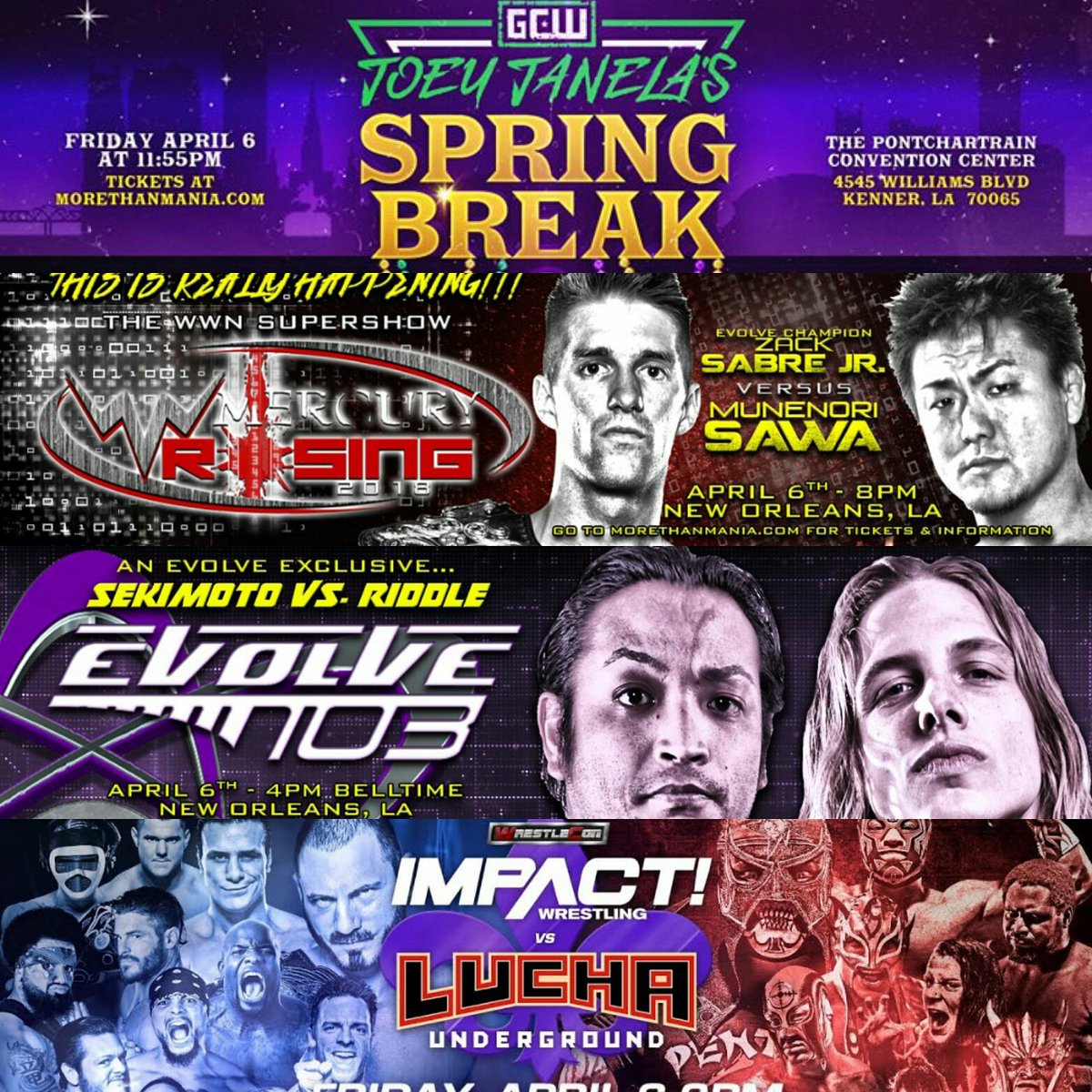 TheIndyCorner's tweet photo. Our Wrestlemania Weekend coverage continues with @BensonRichardE and @JPJipeee reviewing the events streaming on Day 2 with #JJSB2 #WWNSupershow #EVOLVE103 and #IMPACTvsLU!

Subscribe via ITunes or any other Podcast App. #MoreThanMania 

https://t.co/aAb21hwojO https://t.co/mJWUDFhM1U