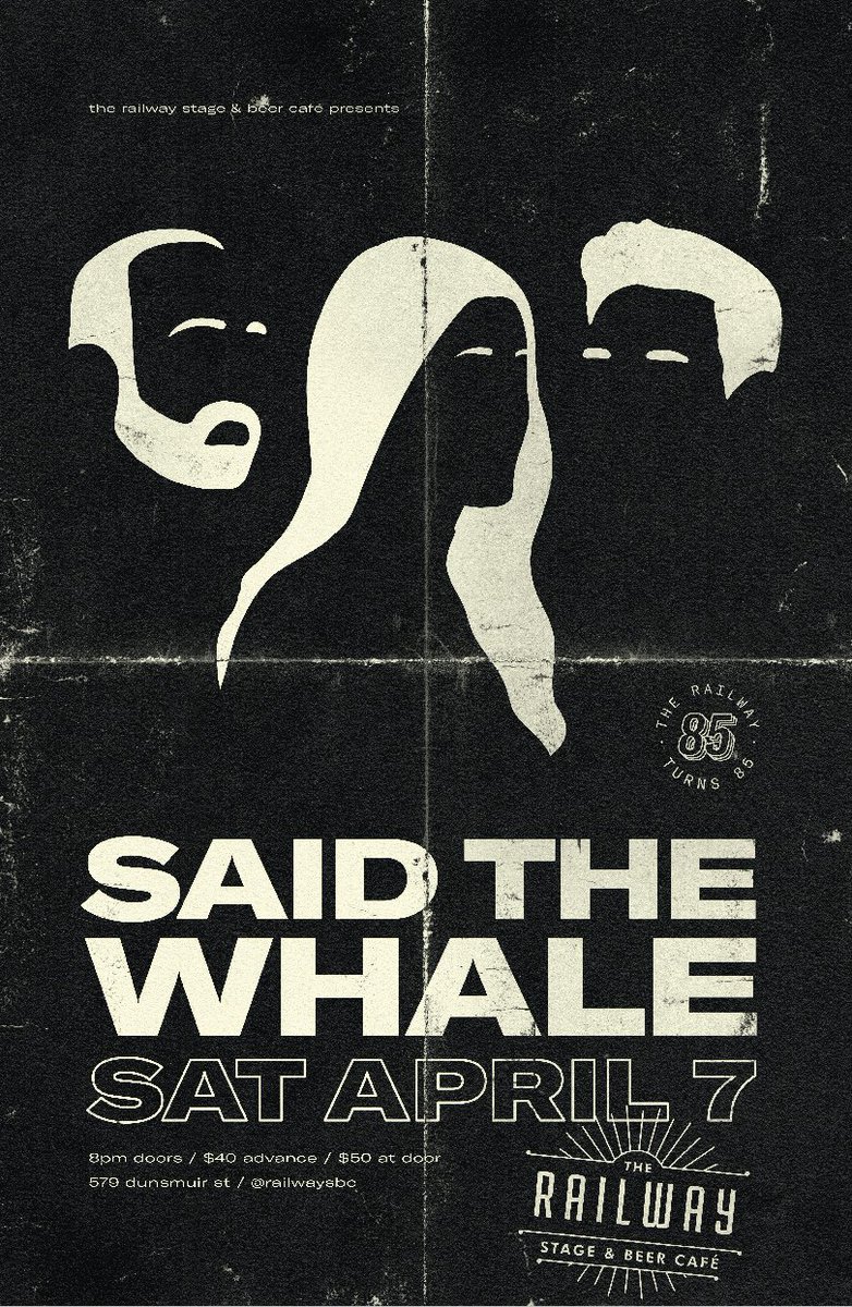 Set times for tonight's #soldout 85th anniversary show:

8:00PM - Doors
9:00PM - <a href="/titusbank/">TITUS BANK</a> 
10:20PM - <a href="/saidthewhale/">Said The Whale</a>