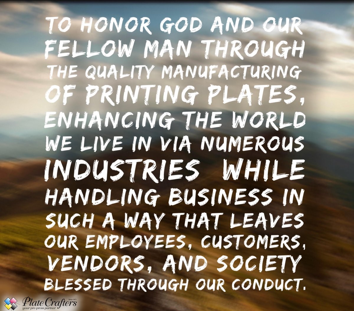 PlateCrafters's tweet photo. With the Easter Season just completing, we thought it would be a good time to share the Mission Statement that guides all we do. 

https://t.co/0Q9QSFoDWd 

#PlateCrafters #mission #forHim https://t.co/QPxOnJ5OfI