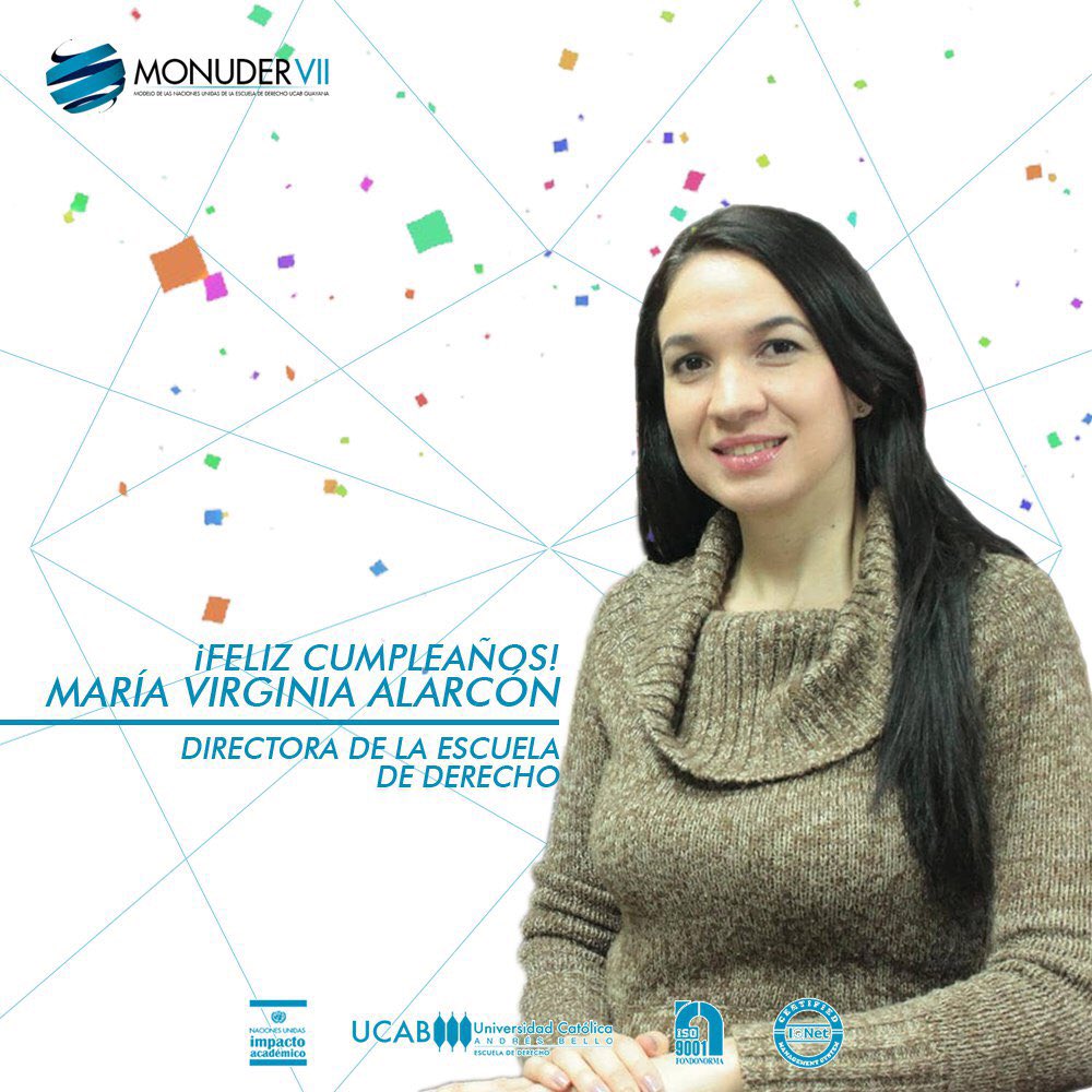 MONUDER's tweet image. Desde el equipo de #MONUDERVII queremos felicitar a quien se han desempeñado por más de 11 años como docente en nuestra universidad y quién es en este momento nuestra Directora en la Escuela de derecho ¡Felicidades profe por su cumpleaños!