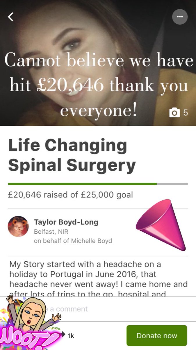 TaylorPollock9's tweet photo. Huge thank you to everyone’s very kind donations and for all the continued support I can’t explain how greatful I really am!😚THANK YOU!!!💜💛#chiari #GoFundMe #fundraiser #spinalsurgeryfortaylor #lifechangingspinalsurgery #syrinx #help #support #donations #love #thanks #greatful https://t.co/kZUrI8owSx