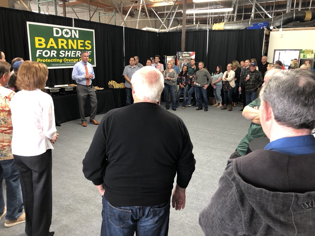DonBarnesOC's tweet photo. Thank you to all our friends and supporters who joined me today to rally and pick up campaign signs. I’m ready and prepared to lead the country’s fifth largest department as your next #Sheriff to keep #OrangeCounty safe!!! https://t.co/thxrLn1tRY #BarnesforSheriff https://t.co/fZLFd62xwZ