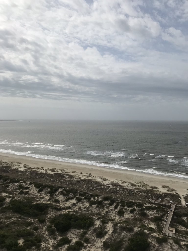 Oak Island lighthouse and Old Baldy. #lighthousetour #greatviews #loghthouse #oakisland #baldheadisland