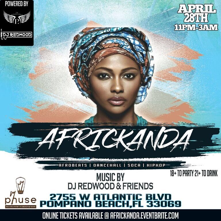 DJ_Redwood's tweet photo. Kings , Queens, Afrobeat lovers 

#Africkanda | Saturday April 28th 

A different type of vibe 

You don’t want to be that one that misses out 

https://t.co/F4DuzzHysn https://t.co/ONgiroVvtT