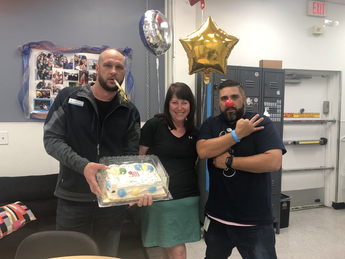 att_60's tweet photo. Celebrating with these “clowns” our advancement to a Level 3 Location.  #myteamrocks #imluckytoworkwthem https://t.co/HwLSm4Xo3p