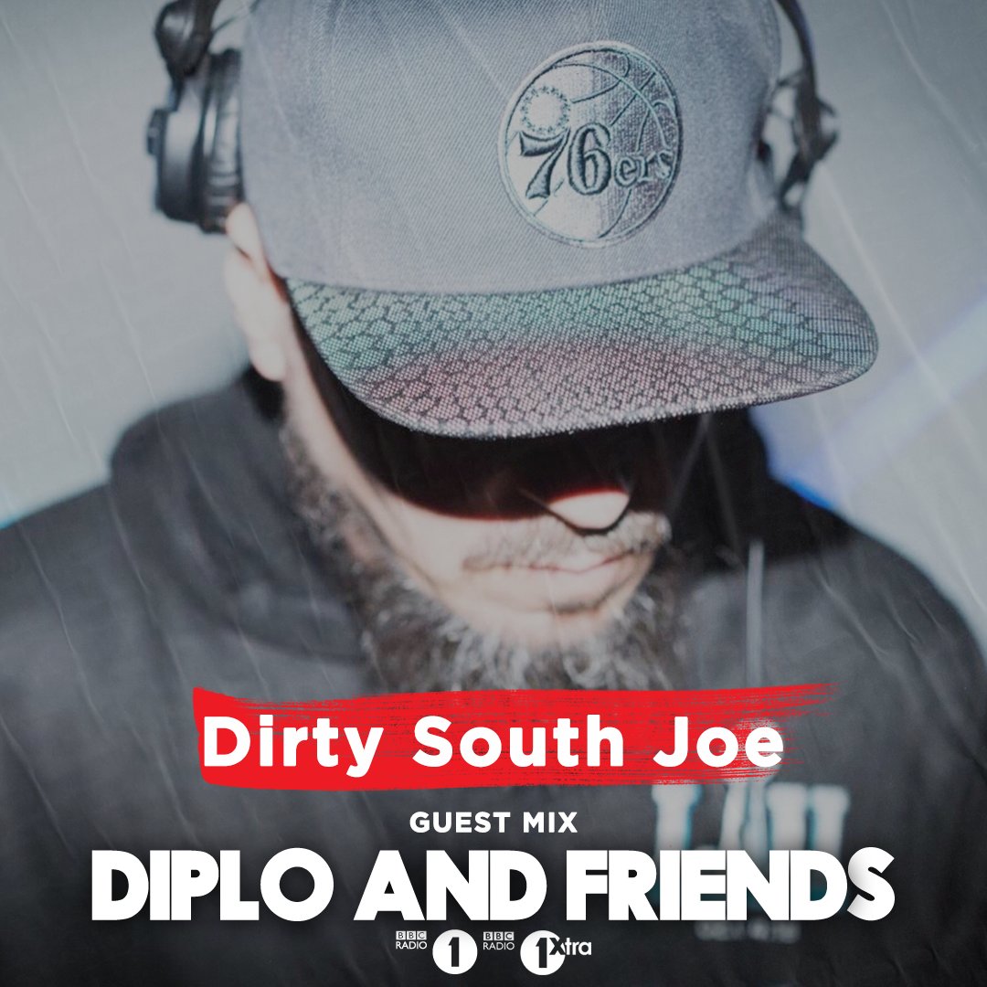 Now on @Diplo and Friends, Philly’s finest <a href="/dsjoe/">Dirty South JoyBoy</a> is back again for another roaring mix of current big bassline and Hip Hop anthems: bbc.in/2Iyv1G4