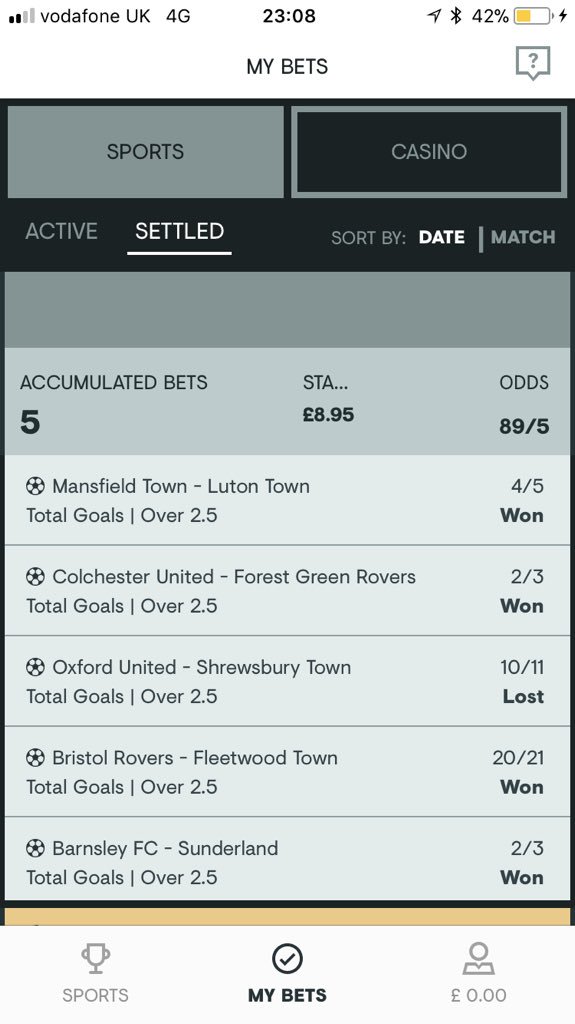 TheAlmostClub's tweet photo. An over 2.5 goals acca where @OUFCOfficial and @shrewsweb played out a 1-1 draw. Bet placed through @KwiffOfficial #TheAlmostClub https://t.co/28HrbX40Re