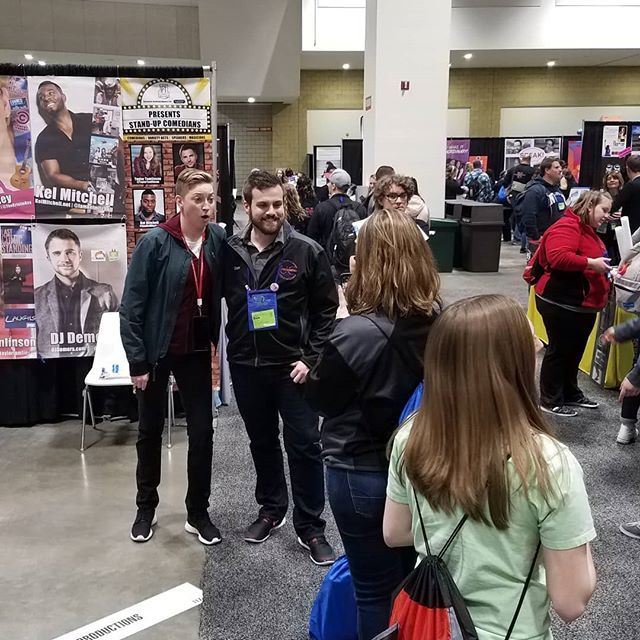 h2fcomedy's tweet photo. Come visit @thekristinkey at Booth 117!
Funny faces included for free πππ
#NACANPL
#2NAB https://t.co/QzazhBOXCF https://t.co/vQxL4iCdzW