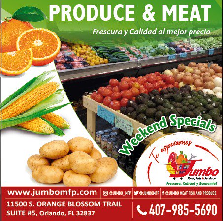 jumbomfp's tweet photo. Attention #Orlando during this weekend we will have our Weekend Specials #offer on Oranges, Corn and Potatoes¡
We will be waiting for you with the best quality and freshness that we always have. This Weekend special is going to be valid until tomorrow. 
#JumboMFP #WeekendSpecial https://t.co/Rxxs96DhHz