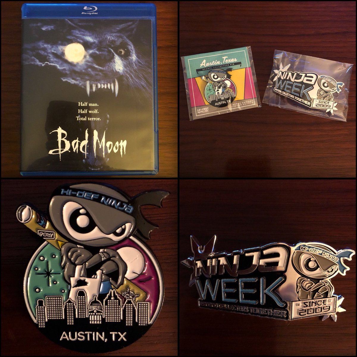 MovieCaveDave's tweet photo. Bit Of MovieCavePost,
The Last Jedi: (4K UHD Not Seen This Yet, Can’t Wait) Motel Hell, Howling II, Contamination, Bad Moon, Daddy’s Home 2, 2 Hi Def Ninja Pins From @hidefninja 
#BluRay #BluRays #BluRayAddict #BluRays4Life #BluTang #BluRayCollectors #Pins #PinGame #TheLastJedi https://t.co/yLUJQBZ0Me