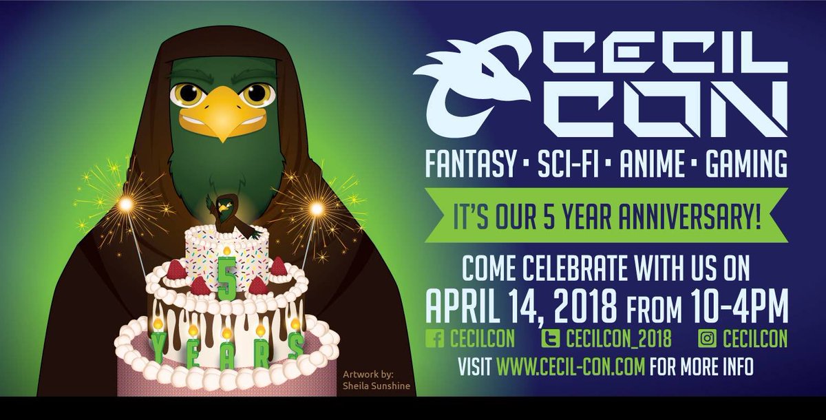 MaggieMeiLewis's tweet photo. Excited for Cecil Con this weekend! Who else is going? #comiccon #animecon @CecilCon_2018 https://t.co/evJUBu7nOK