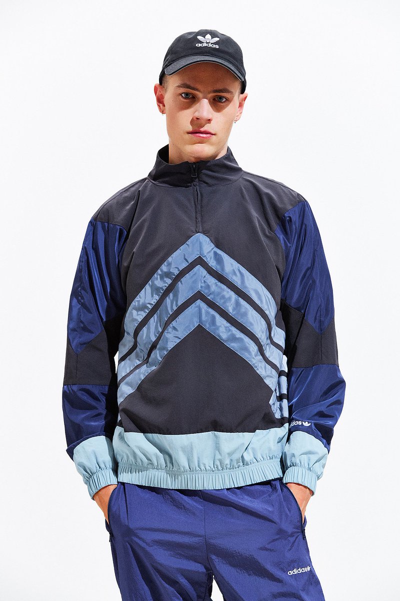 adidas v stripes windbreaker